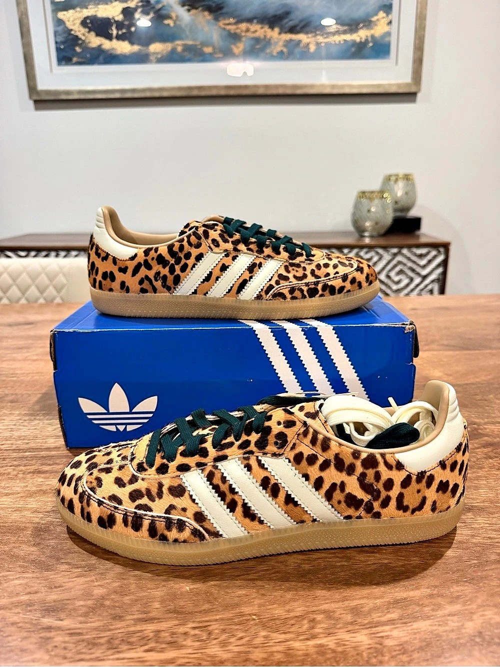 Aadidas Samba OG W-Leopard/Magebei/Ivory Sneakers- Size 10W/8.5M BNIB